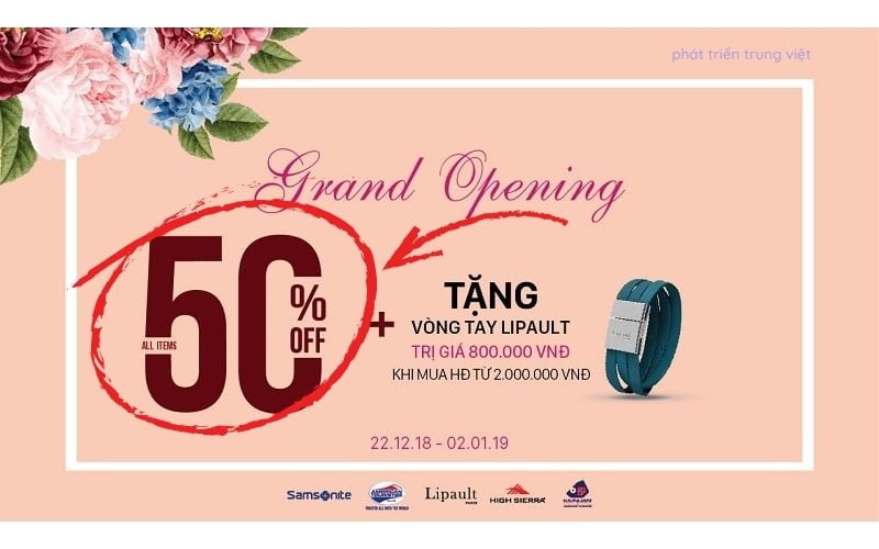 Thiết kế banner khai trương cần tối ưu thông tin